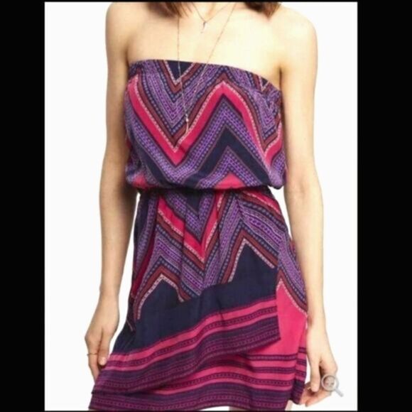 Express chevron tube top dress sz xs - Picture 1 of 9